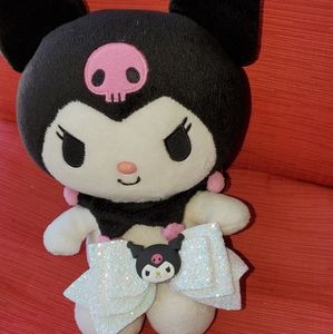 Kuromi-hello kitty glitter hair bow